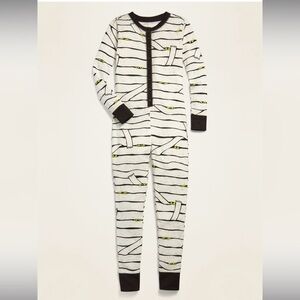 Striped Mummy Pajama Onesie